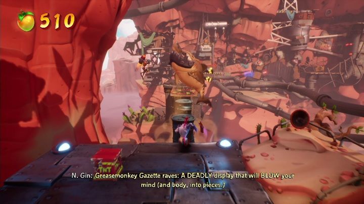 Remember the combination of barrels and sharks - Crash 4: A Real Grind walkthrough - The Hazardous Wasted, 2084 - Crash 4 Guide, Walkthrough
