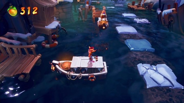 The next step is not as difficult as it seems at first - Crash 4: Snow Way Out walkthrough - The 11th Dimension - Crash 4 Guide, Walkthrough