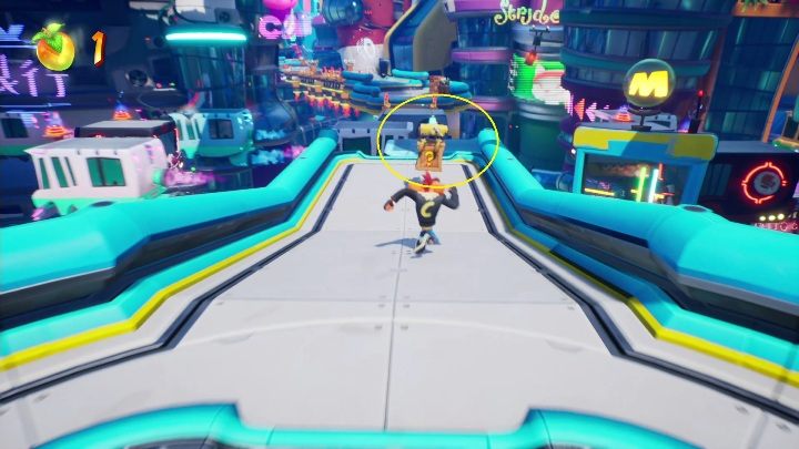 At the start you can notice robots used for transporting crates - Crash 4: Food Run walkthrough - The Sn@xx Dimension, 3023 - Crash 4 Guide, Walkthrough
