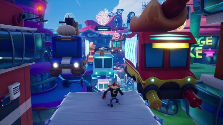 The bus sequences are rather simple - Crash 4: Food Run walkthrough - The Sn@xx Dimension, 3023 - Crash 4 Guide, Walkthrough