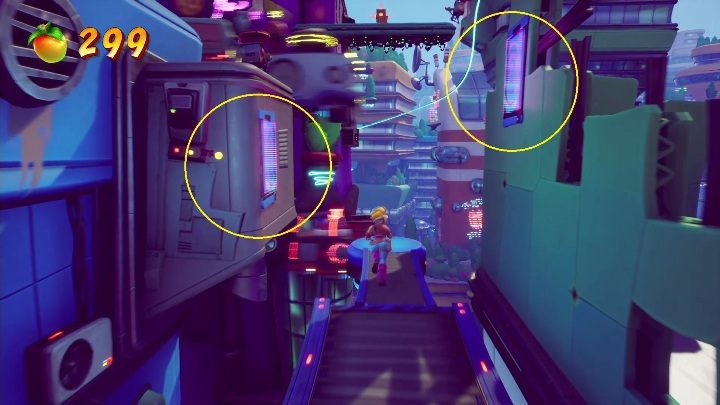 To get further you have to jump over the wall - Crash 4: Rush Hour walkthrough - The Sn@xx Dimension, 3023 - Crash 4 Guide, Walkthrough