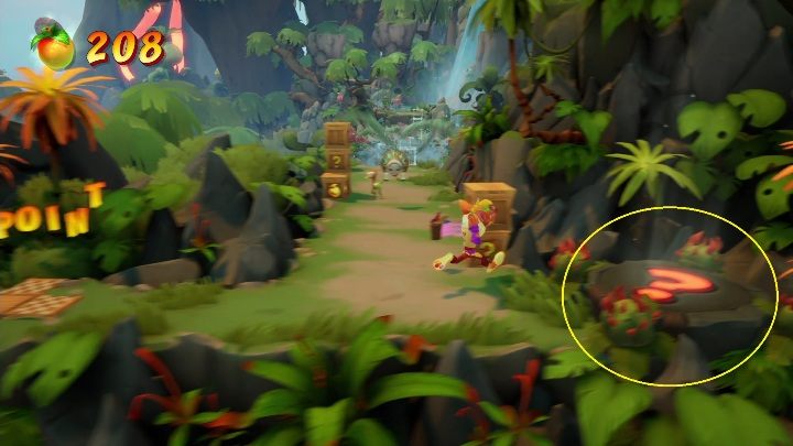 The secret level is found right after the first sequence of sliding down a tree - Crash 4: Blast to the Past walkthrough - Eggipus Dimension, 88 Milion B.C.B - Crash 4 Guide, Walkthrough