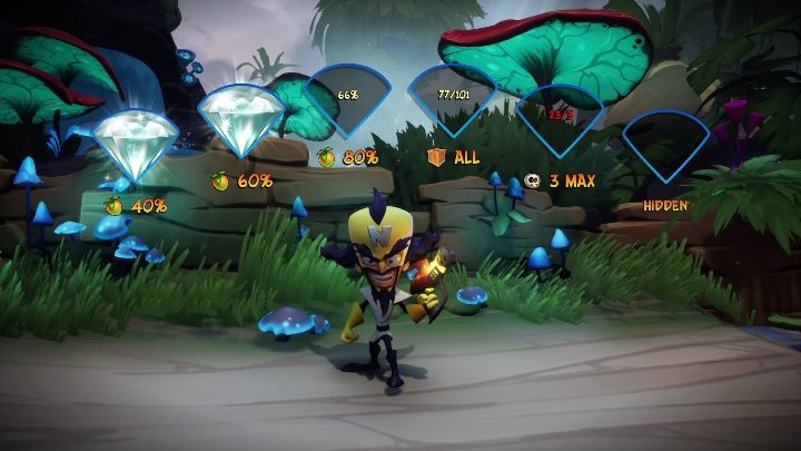 You can get six gems on the Fossil Fueled map - Crash 4: Fossil Fueled walkthrough - Eggipus Dimension, 88 Milion B.C.B - Crash 4 Guide, Walkthrough
