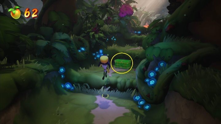 There will be a few green chests on your way - Crash 4: Fossil Fueled walkthrough - Eggipus Dimension, 88 Milion B.C.B - Crash 4 Guide, Walkthrough