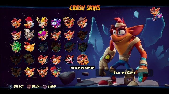 So entsperren Sie: Beenden Sie das Spiel – Crash 4: Crash-Skins – wie entsperren Sie?  - Helden-Skins – Crash 4-Anleitung, Komplettlösung