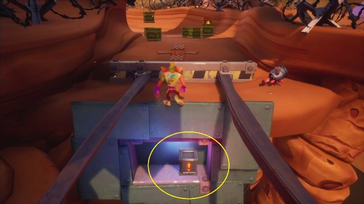 Let's start with the fact that as soon as you get off the railing, you have to slowly hop down to the shelf below - Crash 4: All Hidden Gems - list, location - Secrets - Crash 4 Guide, Walkthrough