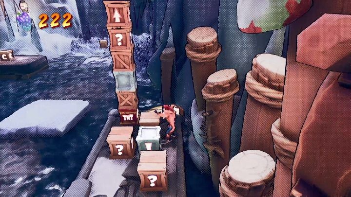 The hidden gem can be found at the top of the tower built from the crates - Crash 4: Hidden Gems (N.Verted levels) - list, location - N.Verted levels - Crash 4 Guide, Walkthrough