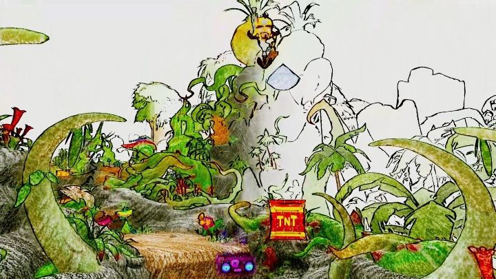 The hidden gem can be found above the TNT - Crash 4: Hidden Gems (N.Verted levels) - list, location - N.Verted levels - Crash 4 Guide, Walkthrough