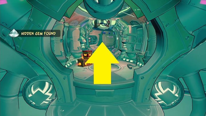 The hidden gem can be found at the beginning of the level - Crash 4: Hidden Gems (N.Verted levels) - list, location - N.Verted levels - Crash 4 Guide, Walkthrough
