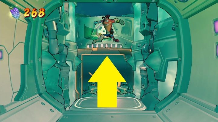 Another gem hidden under the ceiling - Crash 4: Hidden Gems (N.Verted levels) - list, location - N.Verted levels - Crash 4 Guide, Walkthrough