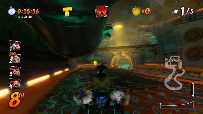 The letter C is located on jumping platform - CTR Mode - Crash Team Racing in Crash Team Racing Nitro-Fueled - Game modes - Crash Team Racing Nitro-Fueled Guide