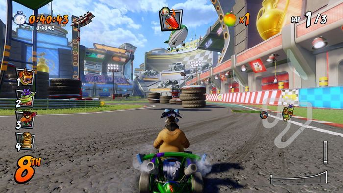 The letter T is in the center of the slalom, drive slowly - CTR Mode - Crash Team Racing in Crash Team Racing Nitro-Fueled - Game modes - Crash Team Racing Nitro-Fueled Guide