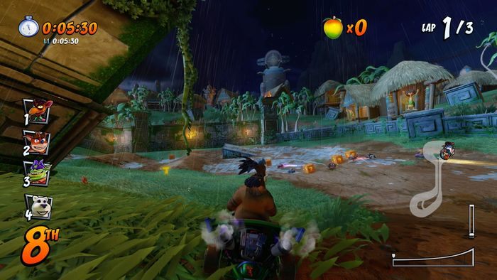 The letter C is on the ramp right after the letter T - CTR Mode - Crash Team Racing in Crash Team Racing Nitro-Fueled - Game modes - Crash Team Racing Nitro-Fueled Guide