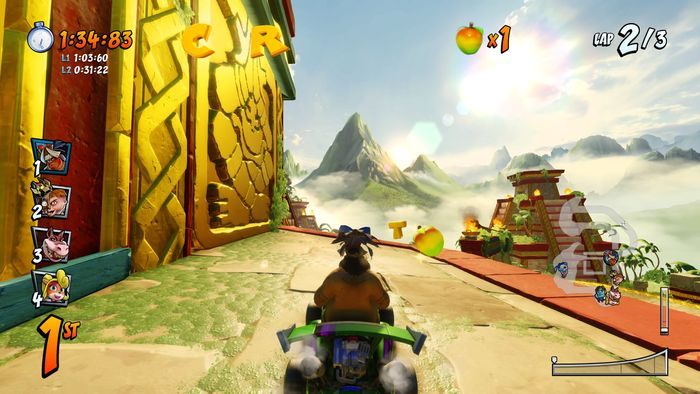 The letter R is on a sharp corner before the finish line, drive slowly and you will not miss it - CTR Mode - Crash Team Racing in Crash Team Racing Nitro-Fueled - Game modes - Crash Team Racing Nitro-Fueled Guide