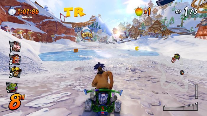 The letter C is almost at the beginning of the route - CTR Mode - Crash Team Racing in Crash Team Racing Nitro-Fueled - Game modes - Crash Team Racing Nitro-Fueled Guide