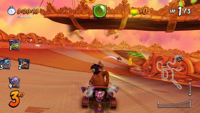 The letter R is right behind the C, jump on turbo ramp and catch it on the fly - CTR Mode - Crash Team Racing in Crash Team Racing Nitro-Fueled - Game modes - Crash Team Racing Nitro-Fueled Guide