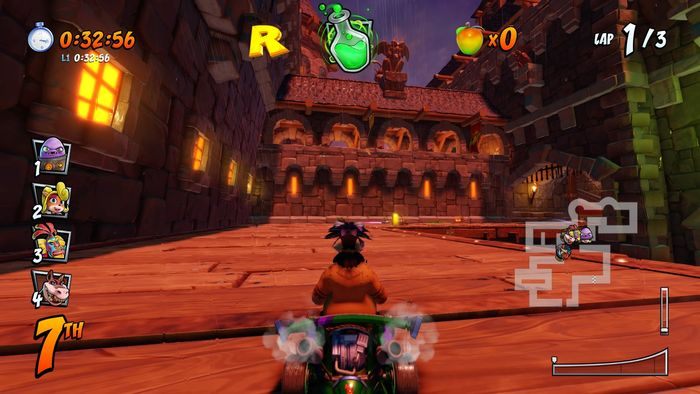 The last letter is on the last ramp on this route - CTR Mode - Crash Team Racing in Crash Team Racing Nitro-Fueled - Game modes - Crash Team Racing Nitro-Fueled Guide