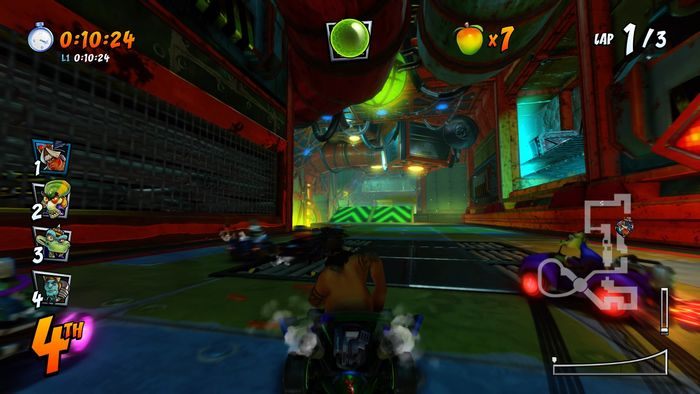 The letter R is practically behind the C, when you jump out of the turbo ramp, jump up to catch it in flight - CTR Mode - Crash Team Racing in Crash Team Racing Nitro-Fueled - Game modes - Crash Team Racing Nitro-Fueled Guide