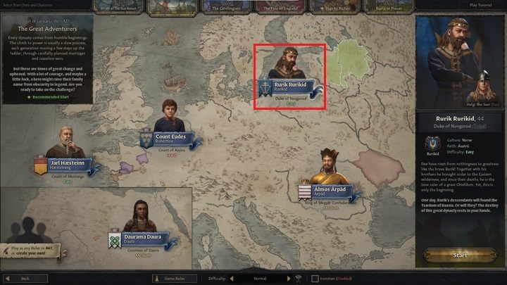 On the other hand, you can choose a fully independent ruler whose domain lies somewhere on the outskirts of the civilized world - Crusader Kings 3: Ruler selection - Basics - Crusader Kings 3 game guide