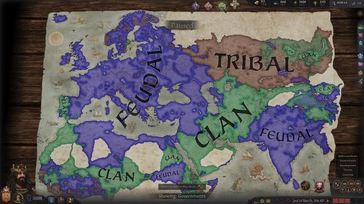 Governments mode - Crusader Kings 3: Map modes - Basics - Crusader Kings 3 game guide
