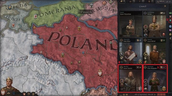 Another important matter requiring your attention is inspecting the Royal Council - Crusader Kings 3: First steps - Basics - Crusader Kings 3 Guide