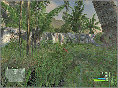 You are probably very close to the first gun, so you should start using cloaking device in order to avoid being seen by anyone - Mission 4 - part 2 - Mission 4 - Assault - Crysis - Game Guide and Walkthrough