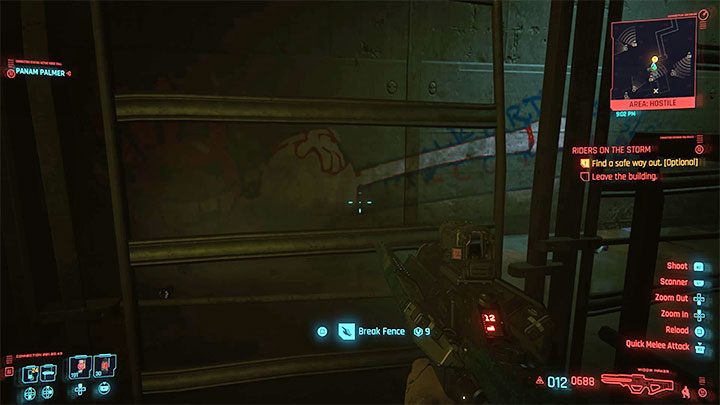 Definitely, the easiest way to escape is to use the Technical Ability attribute on the ventilation tunnel grate - Cyberpunk 2077: Riders on the Storm - walkthrough - Storyline quests - Cyberpunk 2077 Guide