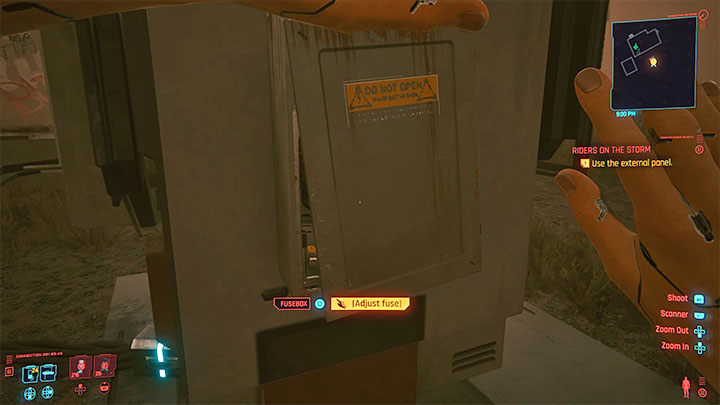 The chase or ride will be stopped by a huge sandstorm, and the heroes will be forced to find shelter on the farm - Cyberpunk 2077: Riders on the Storm - walkthrough - Storyline quests - Cyberpunk 2077 Guide