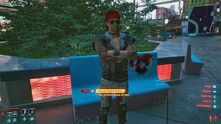 All you have to do is return to James in Japantown in Westbrook, and as you already know his location, it will be shown on the map - Cyberpunk 2077: The Highwayman walkthrough - Exploration - Cyberpunk 2077 Guide