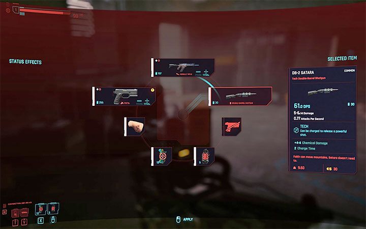 Cyberpunk 2077 has the option to place three different weapons in the inventory slots – all three slots are available from the very beginning - Cyberpunk 2077: Beginners guide & tips - Basics - Cyberpunk 2077 Guide
