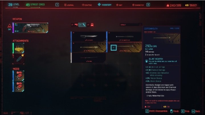 How to unlock: you can take it from Fingers' bedroom during The Space in Between main job - Cyberpunk 2077: Iconic weapons - list - World Atlas - Cyberpunk 2077 Guide