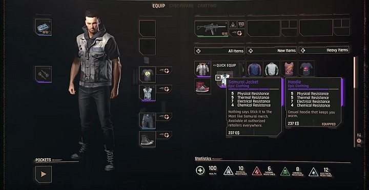 Yes, the inventory is limited - Equipment in Cyberpunk 2077 - Basics - Cyberpunk 2077 Guide