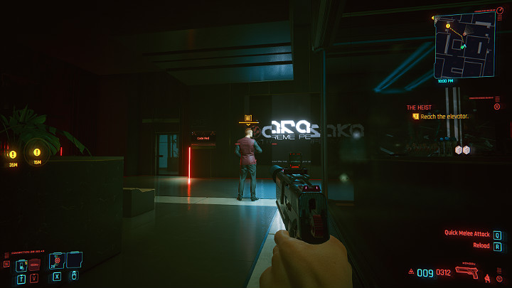 You will reach the next guard - Cyberpunk 2077: The Heist walkthrough - Act 1 - Cyberpunk 2077 Guide