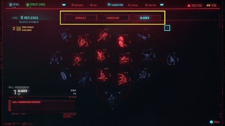 Attributes are divided into skills - Cyberpunk 2077: Character development - Basics - Cyberpunk 2077 Guide