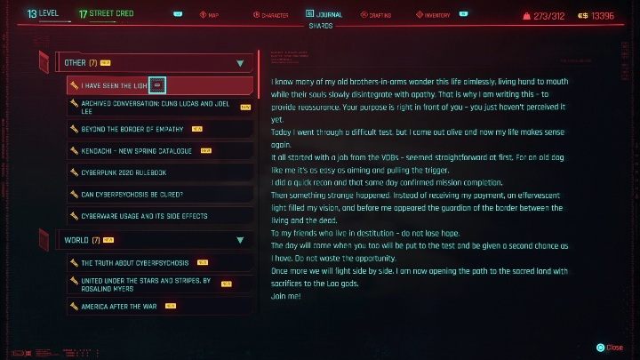 After getting it, go in - Cyberpunk 2077: Second Chances - cyberpsycho, walkthrough - Cyberpsycho Sighting - mini-bosses - Cyberpunk 2077 Guide