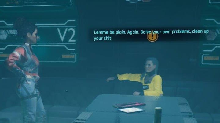Background Chats- This setting displays the subtitles for background conversations - an example is shown in the attached picture - Cyberpunk 2077: Cluttered HUD/interface - what to turn off? - Appendix - Cyberpunk 2077 Guide