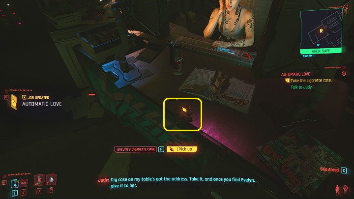 When you go down to Judy's studio, you will hear the editor arguing with Susie Q - apparently, she is one of the workers - Cyberpunk 2077: Automatic Love - a walkthrough - Act 2 - Cyberpunk 2077 Guide