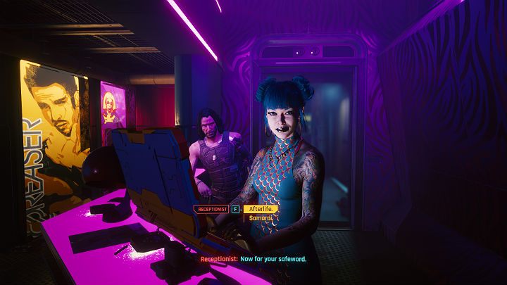Before choosing the doll, you have to choose a security password that you can use to stop the session at any time - Cyberpunk 2077: Automatic Love - a walkthrough - Act 2 - Cyberpunk 2077 Guide