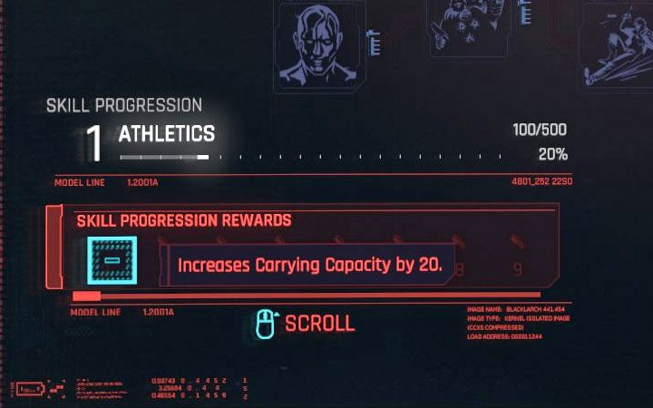 «Пассивный» способ увеличить лимит нагрузки - это развивать свою атлетику - Cyberpunk 2077: грузоподъемность - как увеличить?  - V - Руководство по Cyberpunk 2077