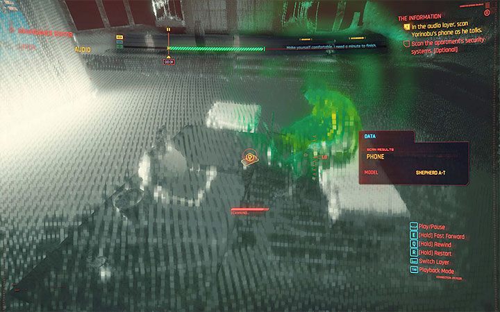 Fast forward the recording a little bit - Cyberpunk 2077: Second Braindance - where is the relic? - Puzzle solutions - Cyberpunk 2077 Guide