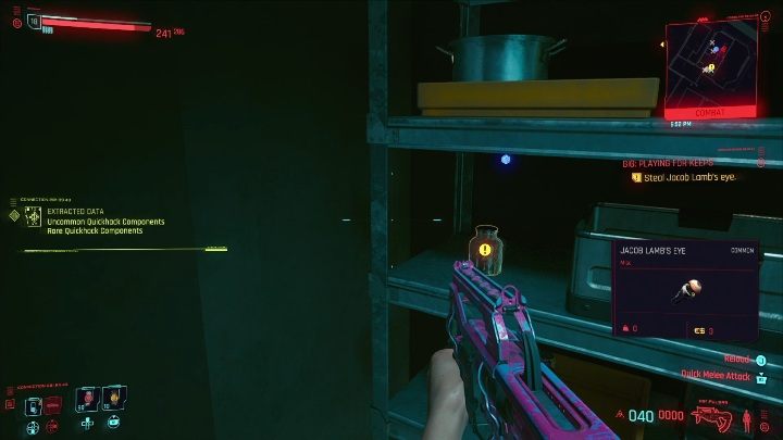 Walkthrough: Your task is to get to the piece of cyberware hidden in the smallest room, in the restaurant - Cyberpunk 2077: Search & Recover, Watson - gigs walkthrough, list - Watson - Cyberpunk 2077 Guide