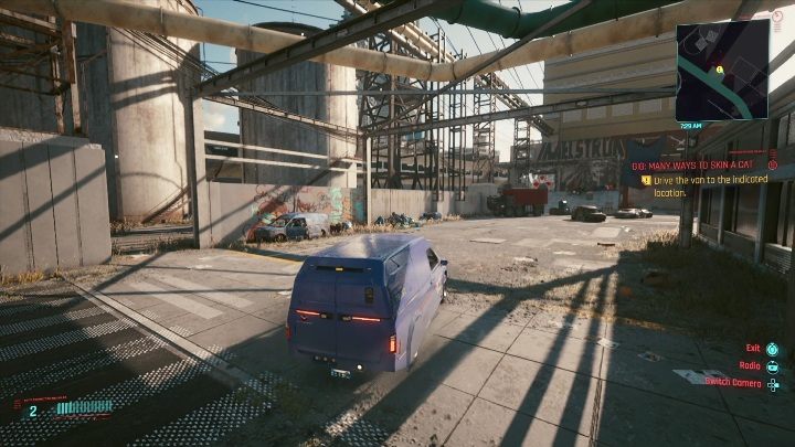 Objective: The van - Cyberpunk 2077: Thievery, Watson - gigs walkthrough, list - Watson - Cyberpunk 2077 Guide