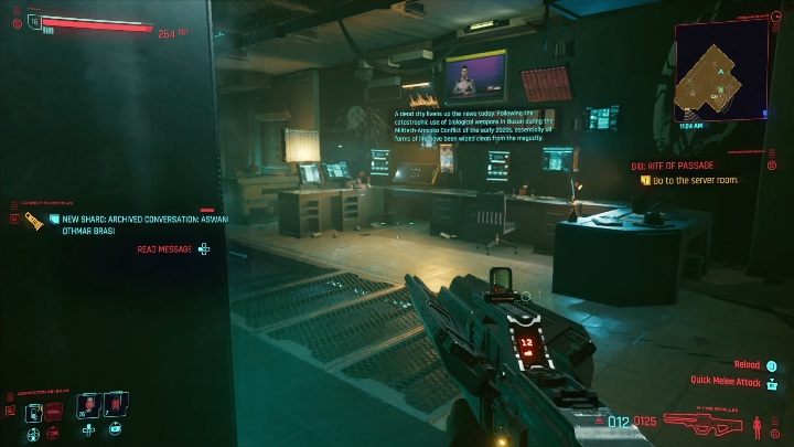 Walkthrough: your task is to get to the building and then to the computer - Cyberpunk 2077: Thievery, Watson - gigs walkthrough, list - Watson - Cyberpunk 2077 Guide