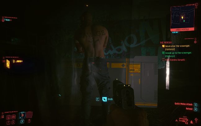 If you just want to stun him, click the appropriate key (R in case of PC version) - Stealth, quiet combat - Basics - Cyberpunk 2077 Guide