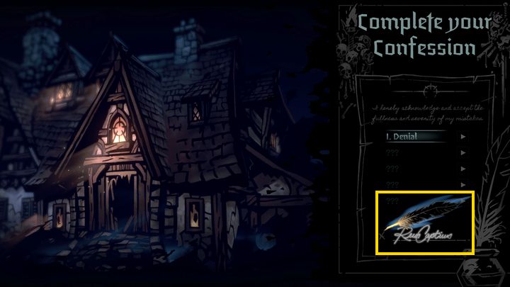 In the first step, you choose a Confession - otherwise a chapter - Darkest Dungeon 2: Early game - first steps - Basics - Darkest Dungeon 2 Guide