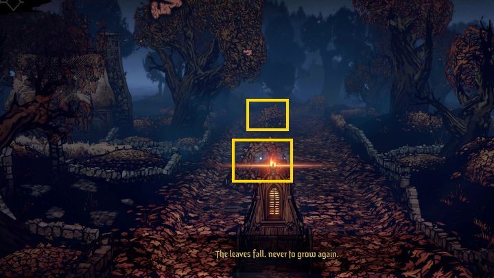 Move the stagecoach and destroy all barricades and other objects along the way, as every now and then you can find items for your inventory there - Darkest Dungeon 2: Early game - first steps - Basics - Darkest Dungeon 2 Guide