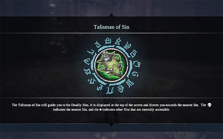 After defeating the first boss of the game Fury receives a Talisman of Sin, an item which works as a compass - General advice for Darksiders 3 - Game basics - Darksiders 3 Guide