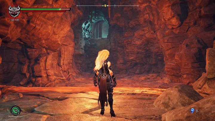 When you find yourself in the cave shown in the picture above, stop in front of the lava river - Hollows | Darksiders 3 Walkthrough - Walkthrough - Darksiders 3 Guide