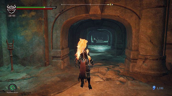 Return to the main room and turn right into a corridor that was previously a dead end - Hollows | Darksiders 3 Walkthrough - Walkthrough - Darksiders 3 Guide