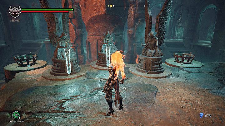 Place the sword on the right spot - Hollows - Catacombs | Darksiders 3 Walkthrough - Walkthrough - Darksiders 3 Guide